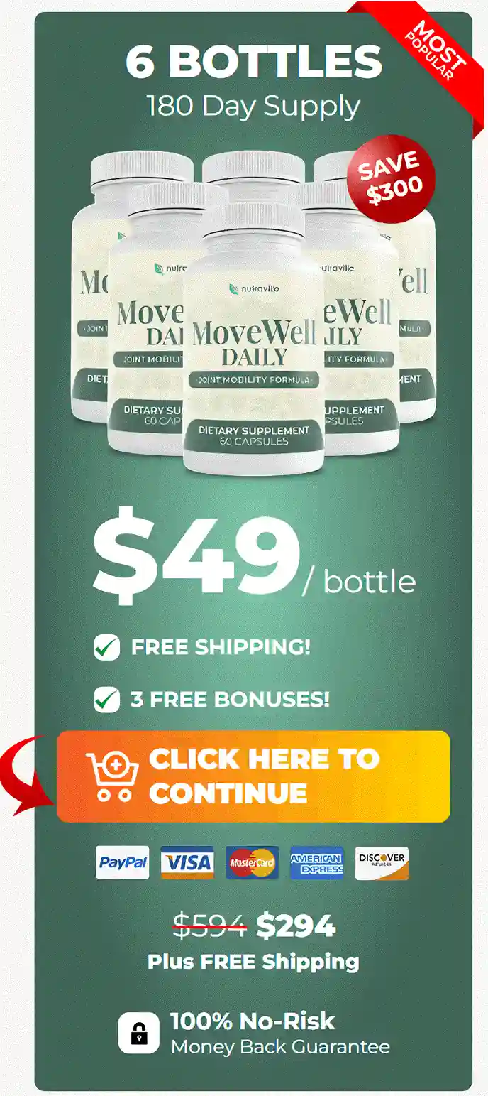 MoveWell Daily  6 bottle pricing